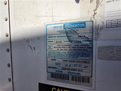 2014 Stoughton ZGPVW-535T-S-C T/A DRY VAN TRA