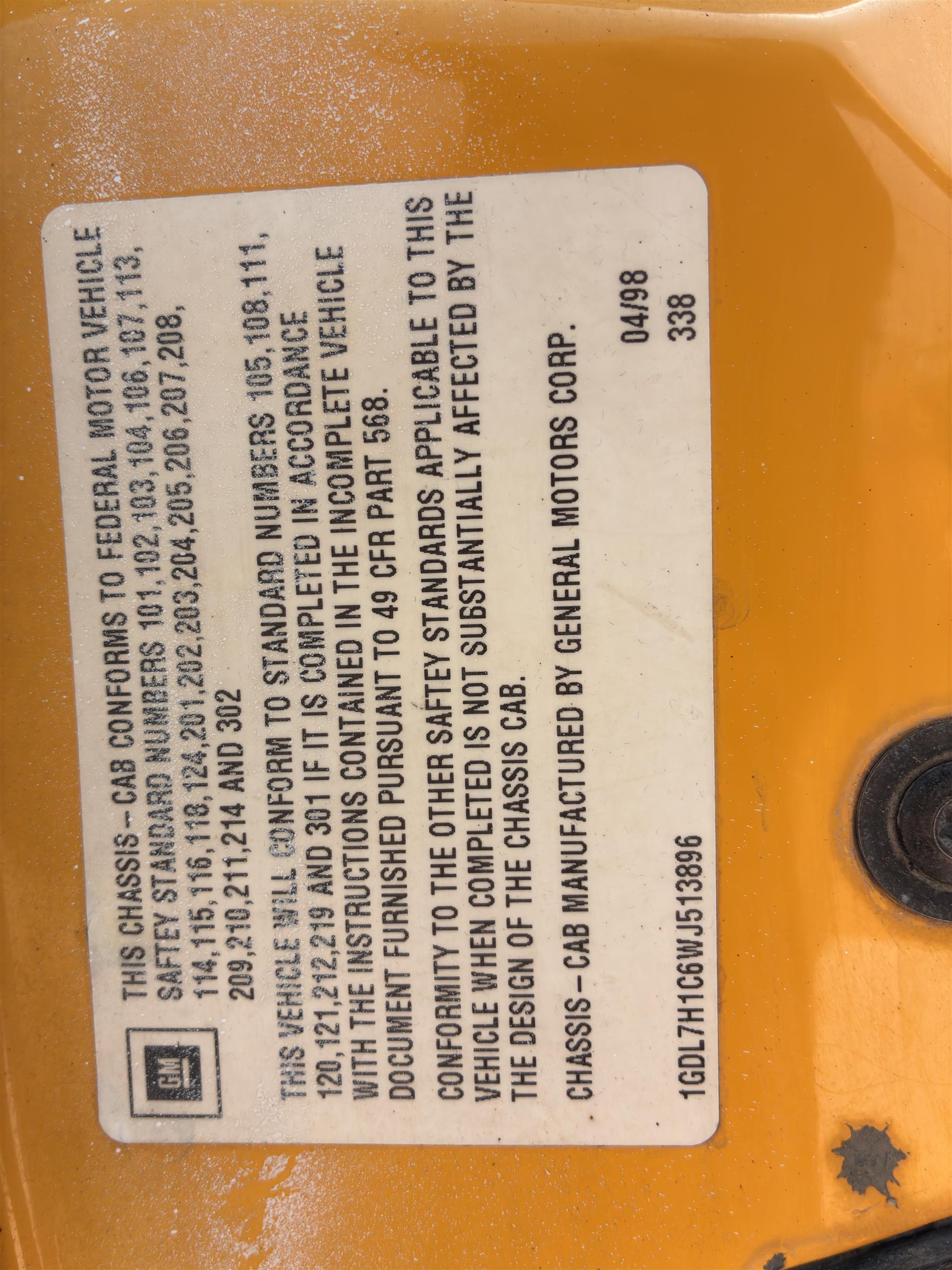 1998 GMC TOPKICK C7500 stock CO11743, photo 37