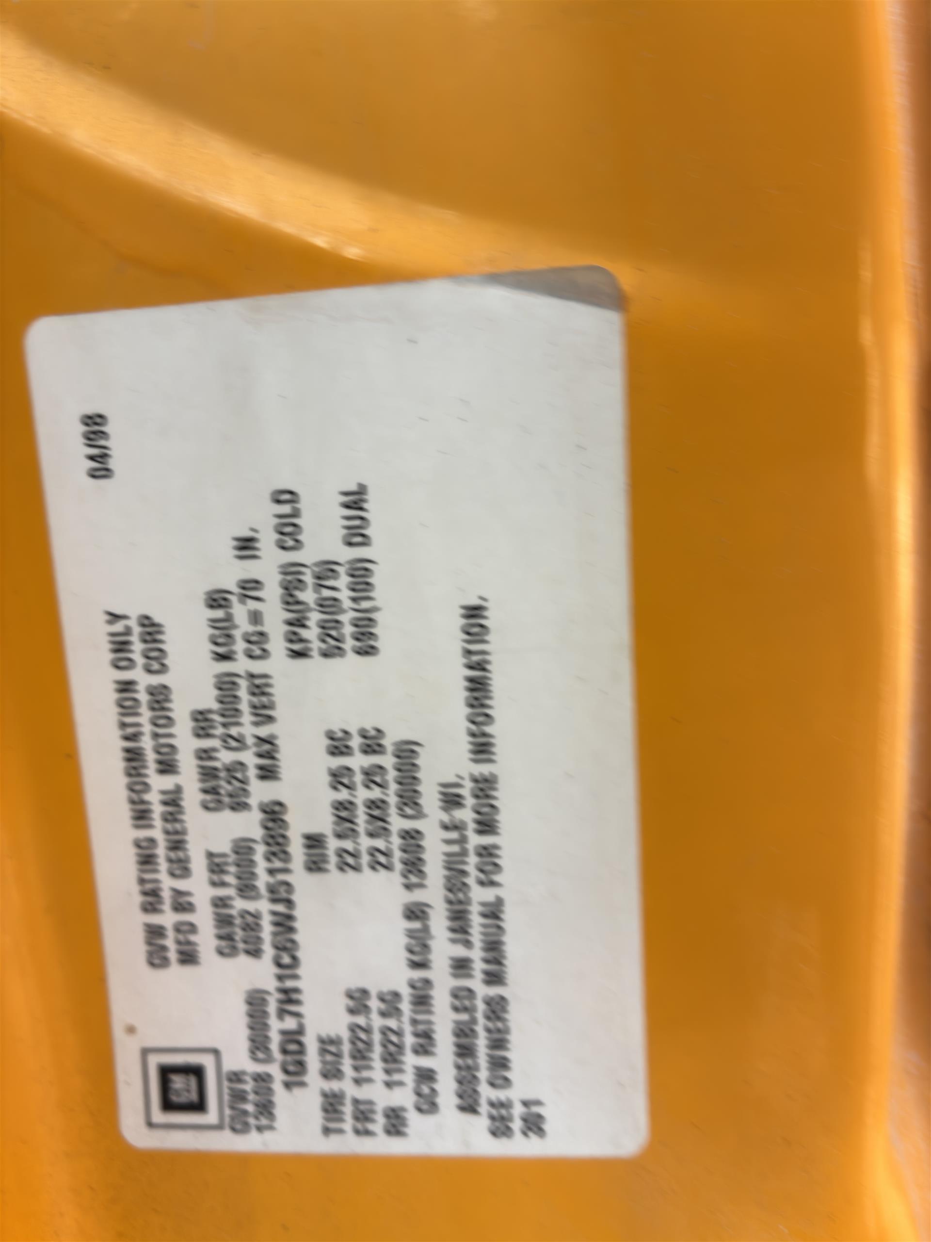 1998 GMC TOPKICK C7500 stock CO11743, photo 36