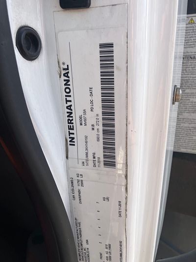 2019 International MV607
