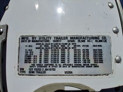 2018 Utility VS2RA 53/162/102