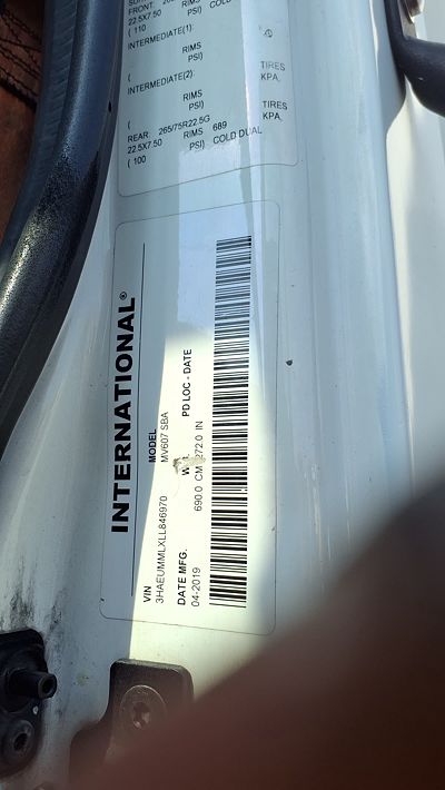 2020 International MV607