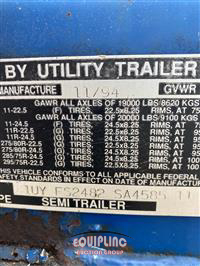 1995 UTILITY TRAILER MANUFACTURER Utility Trailer Manufacturer