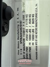 2018 Hino 268 4X2 S/A 22FT NON CDL BOX T