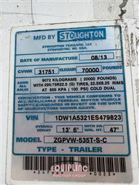 2014 Stoughton ZGPVW-535T-S-C T/A DRY VAN TRA
