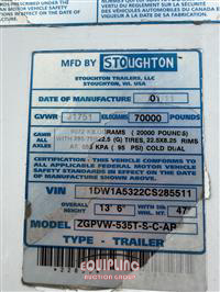 2015 Stoughton ZGPVW-535T-S-C-AR T/A 53FT DRY