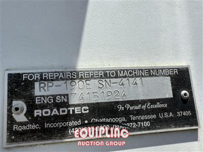 2016 ROADTEC RP-190E