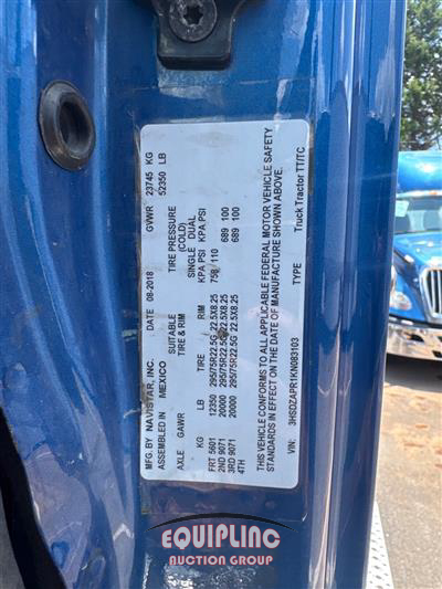 2019 International LT625 6X4 T/A DAY CAB