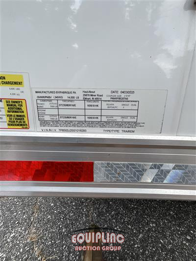 2025 FABRIQUE PA 20FT T/A TRAILER