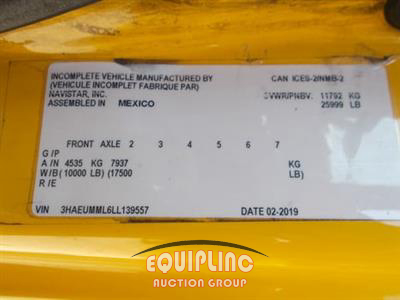 2020 International MV607 4X2 SA 26FT NON CDL BOX 