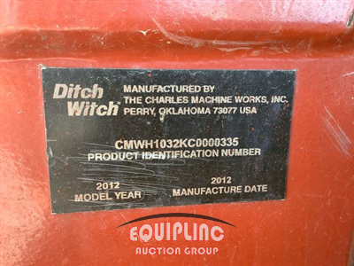 2012 Ditch Witch RT115 RIDE ON TRENCHER