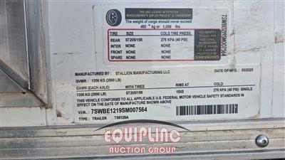 2025 STALLION TS612SA 12FT S/A ENCLOSED TRAI