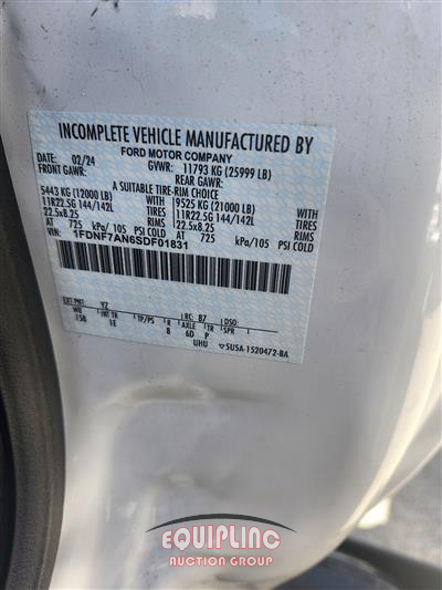 2025 Ford F750 4X2 S/A CAB AND CHASSIS T
