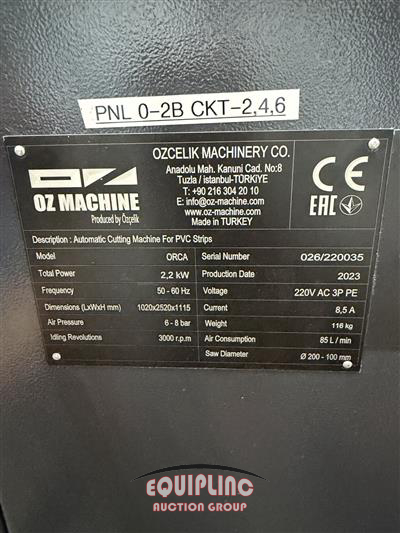 2024 OZCELIK MACHINERY ORCA PVC STRIPS CUTTING MACHIN