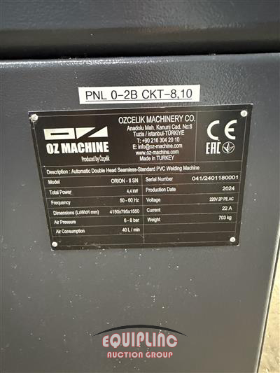 2024 OZCELIK MACHINERY ORION-II SN PVC WELDING MACHIN