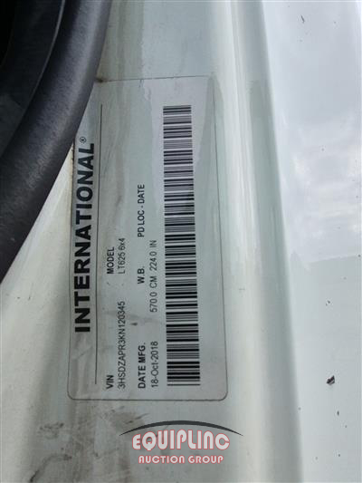 2019 International LT625 6X4 T/A SLEEPER TRUCK TR