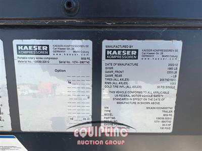 2023 KAESER M 59PE PORTABLE AIR COMPRESSOR