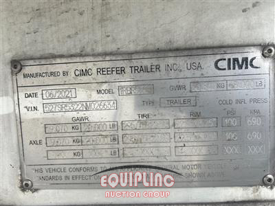 2022 CIMC REEFER TRAILER,INC CIMC REEFER TRAILER,INC.