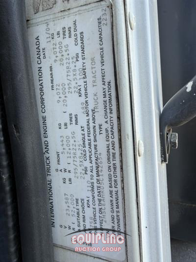 2005 International 9200 T/A DUMP TRUCK