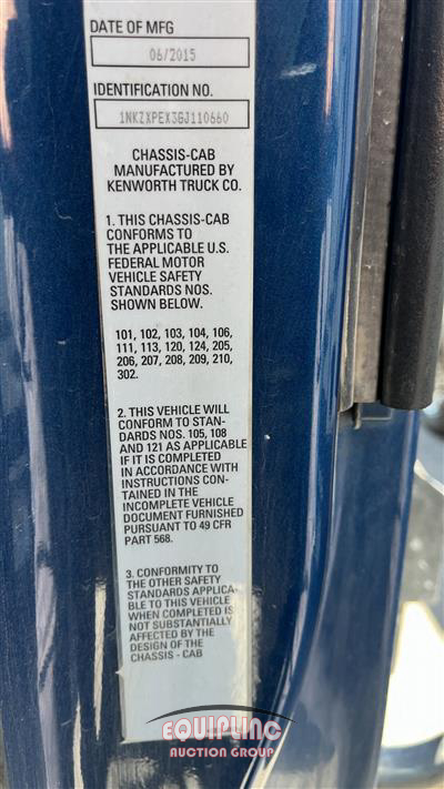 2016 Kenworth T880 TRI/A DUMP TRUCK 