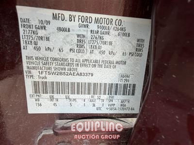 2010 Ford F250 LARIAT 4X4 PICKUP TRUCK