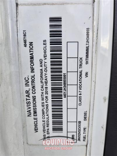 2018 International DURASTAR 4300 4X2 S/A BOX TRUC