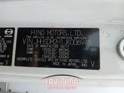 2018 Hino 195 4X2 S/A 16FT REFRIGERATED 