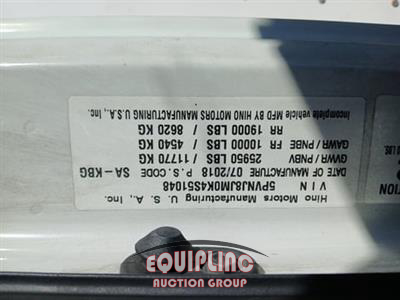 2019 Hino 268 4X2 S/A 26FT REFRIGERATED 