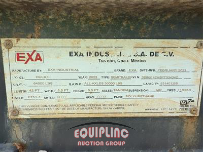 2023 EXA HULK II T/A SAND CONTAINER CHA