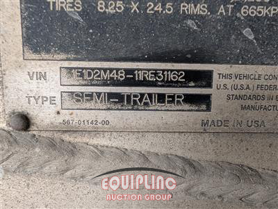 2001 East 28FT TRI/A END DUMP TRAILER
