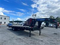 2023 MAX BUILT 102X30W Flatbed Gooseneck Trai