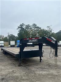 2025 CALIBER 35' FLATBED Gooseneck Trailer Full Ramps 