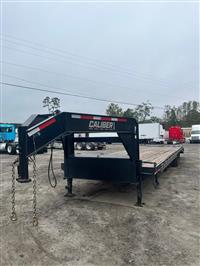 2025 CALIBER 35' FLATBED Gooseneck Trailer Full Ramps 