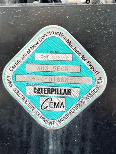 2013 Caterpillar 303.5 MINI EXCAVATOR