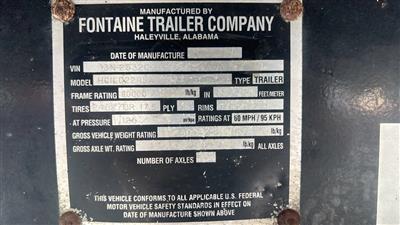2014 Fontaine 53 ft T/A Spread Axle Step Dec