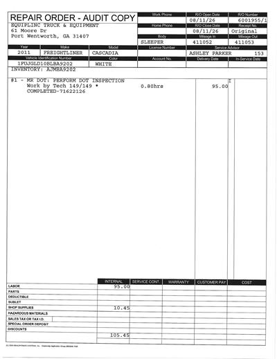 2011 Freightliner Cascadia