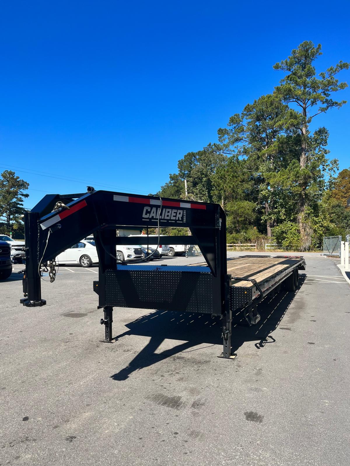 2025 CALIBER 35' FLATBED Gooseneck Trailer Full Ramps 
