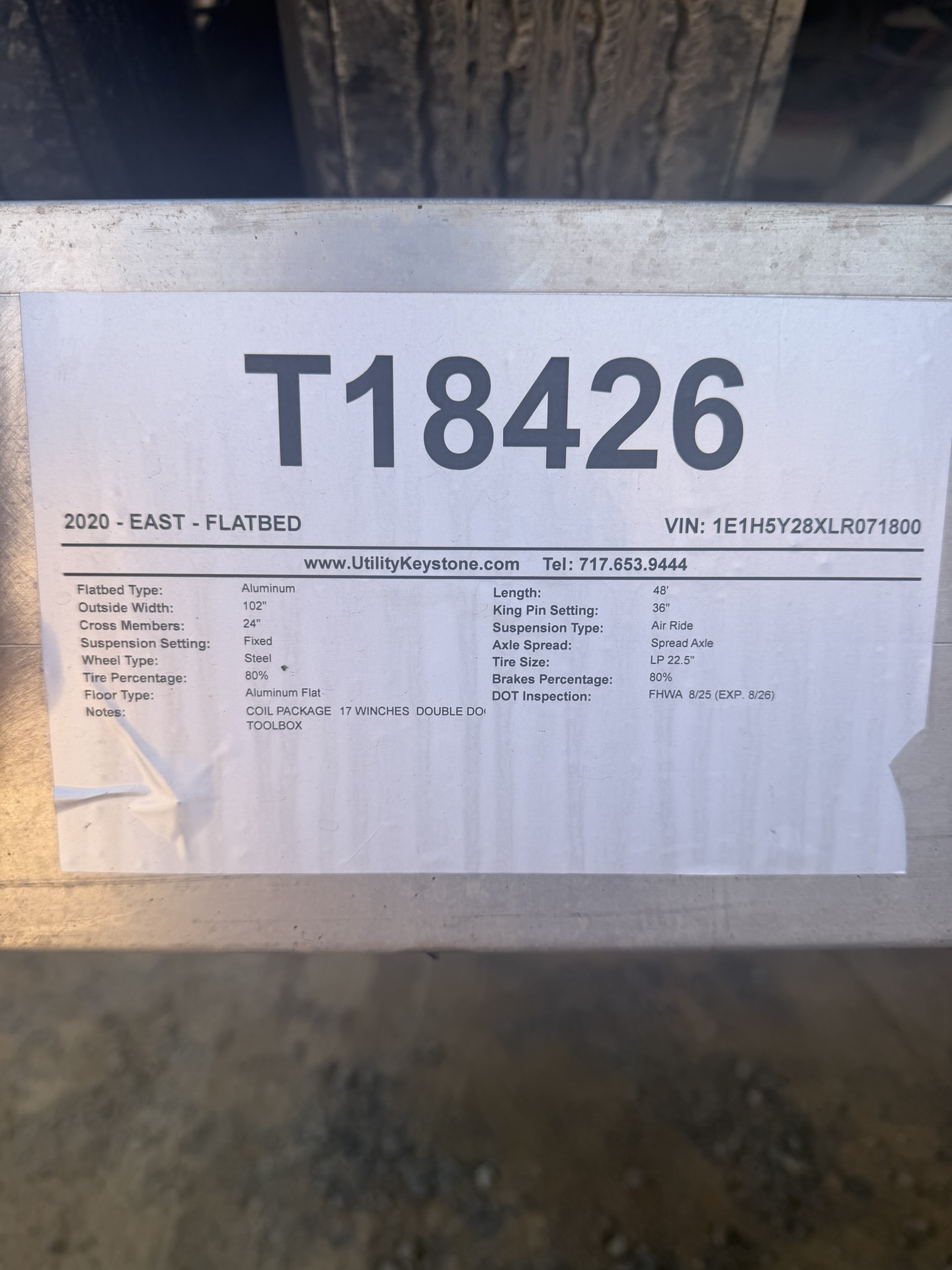 2020 East Flatbed