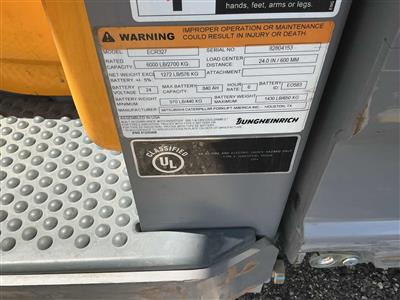 2021 Jungheinrich ECR327A (Electric End Rider)