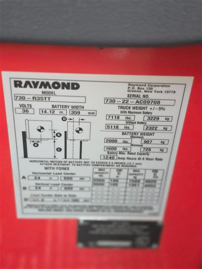 2022 Raymond 730-R35TT