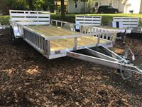 New 2019 H&H Trailers 82X14 RAILSIDE ALUM ATV 3K for Sale