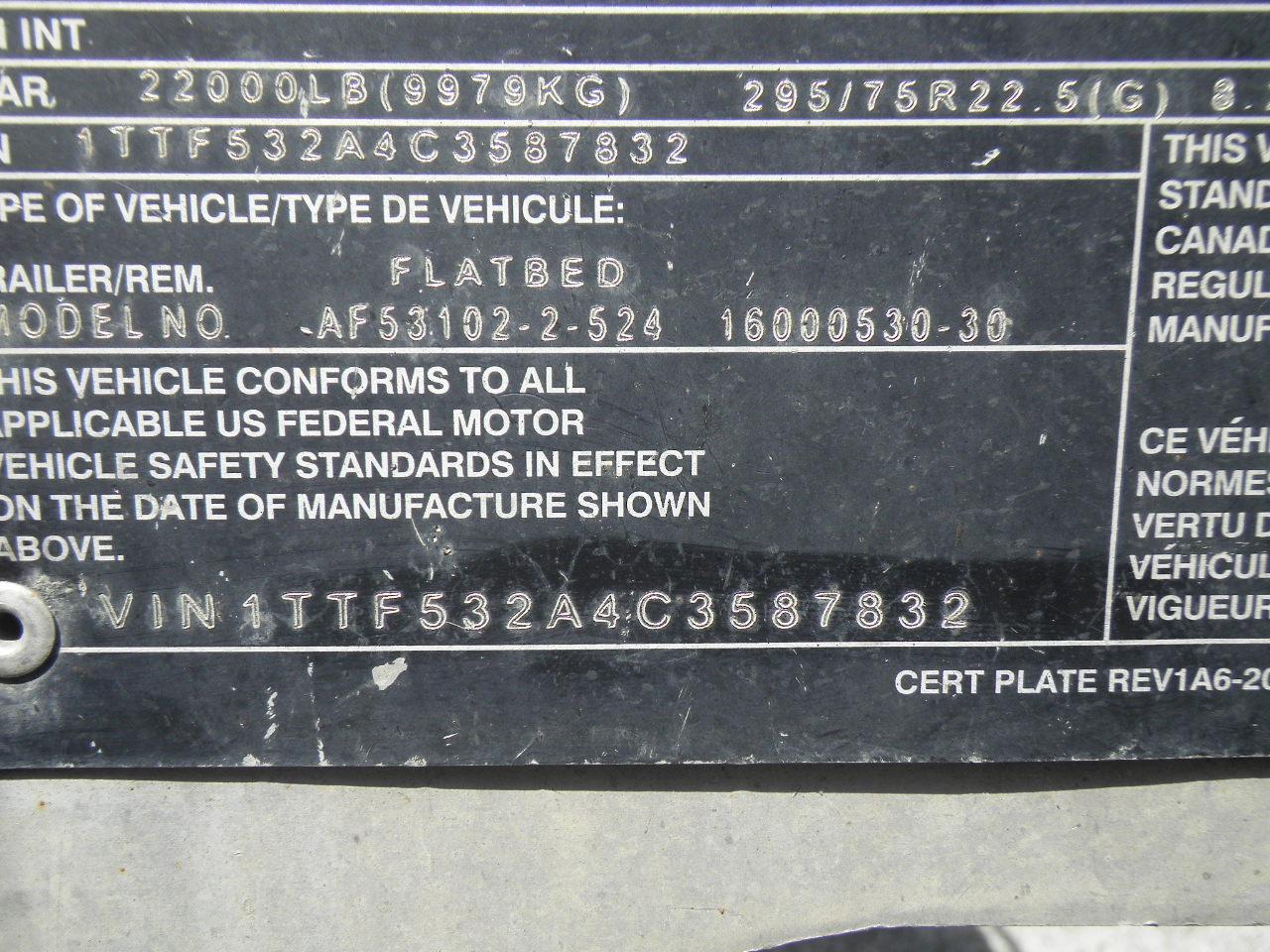 2012 Transcraft 53X102 FLAT